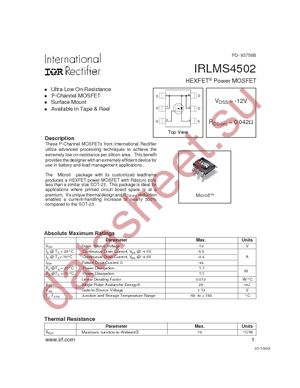 IRLMS4502TR datasheet  